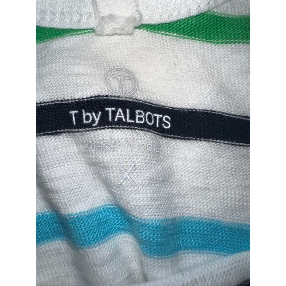 T By Talbots Tee Women’s Plus Size X Supersoft Jersey Open Back Multi Stripe - Picture 9 of 10